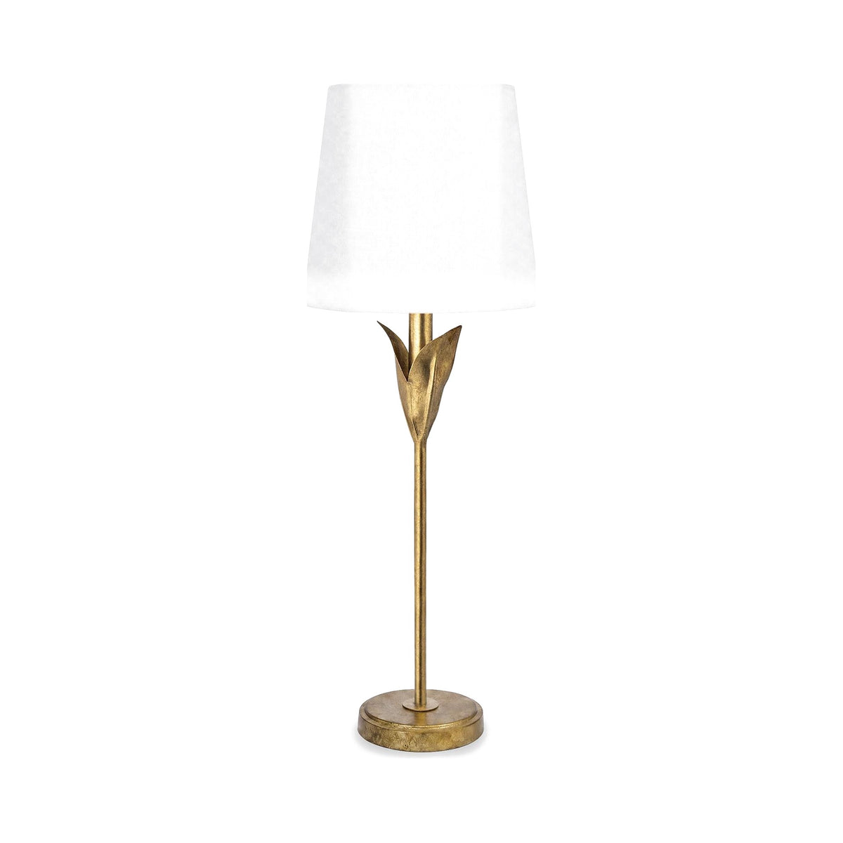 River Reed Buffet Lamp in Antique Gold Leaf
