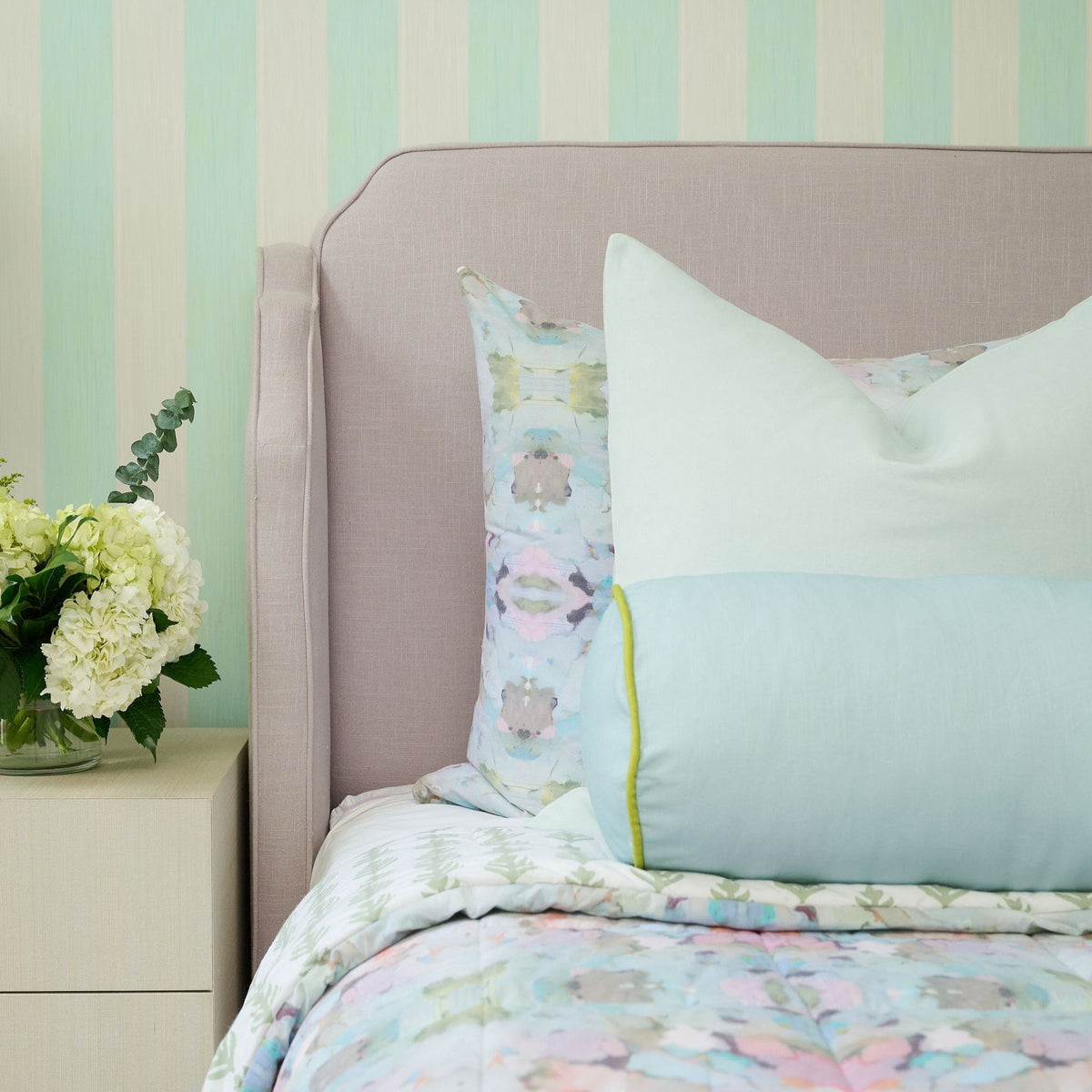 Solid Velvet Pillow in Robin's Egg
