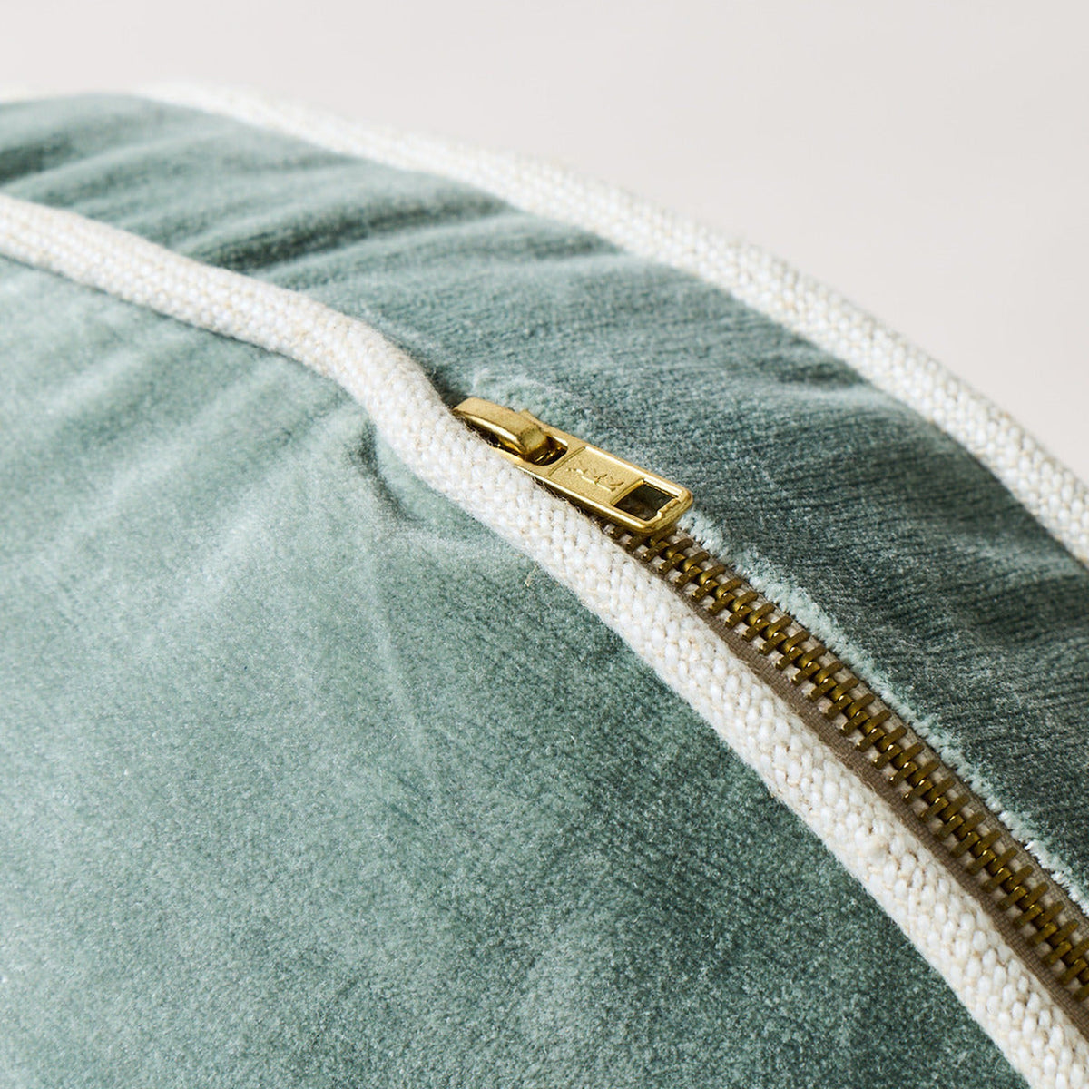 Round Velvet + Linen Pillow