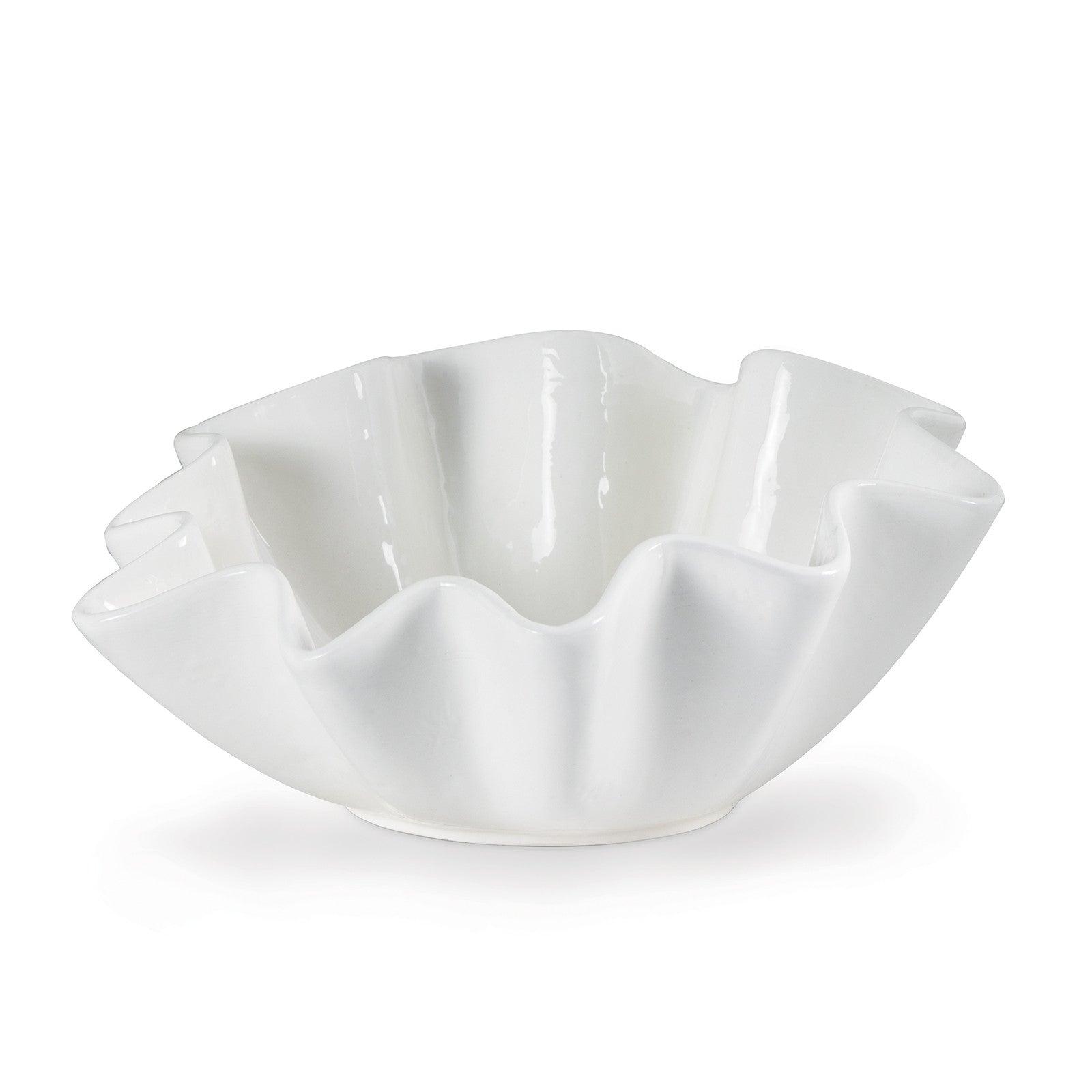 Ruffle Ceramic Bowl - Sea Green Designs