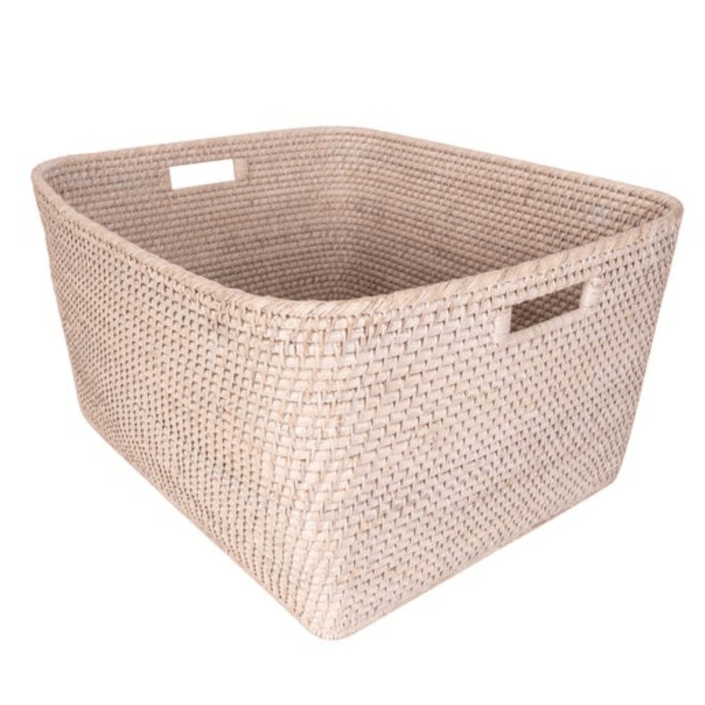 Saboga Home Family Basket with Cutout Handle - Sea Green Designs