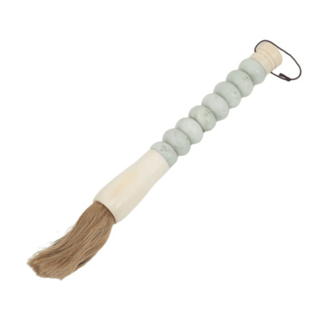 Small White Abacus Jade Calligraphy Brush - Sea Green Designs