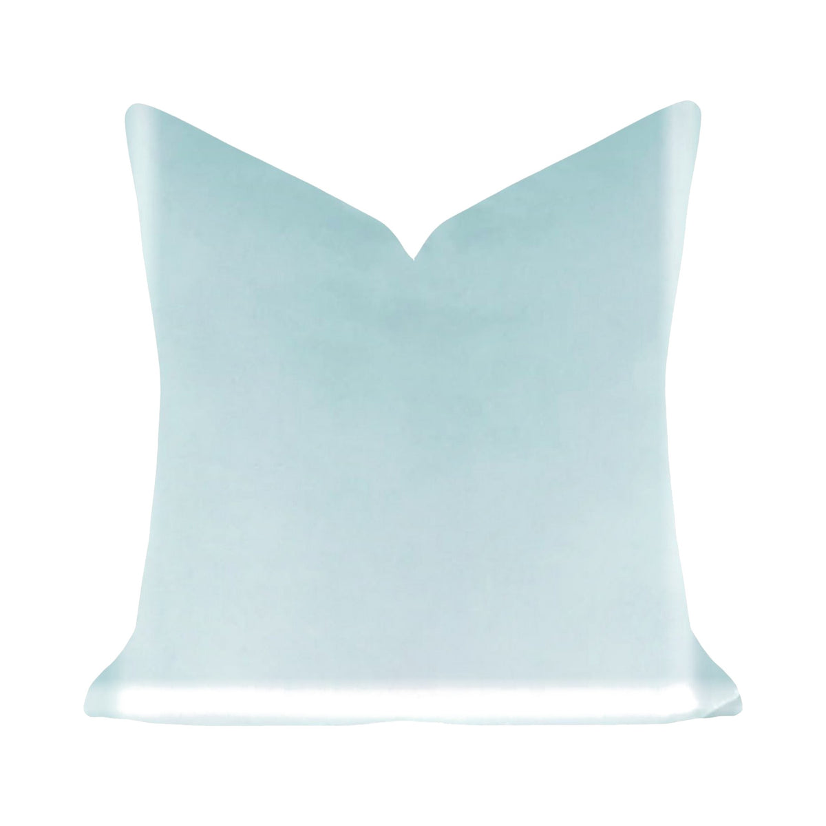 Solid Velvet Pillow in Spa Blue