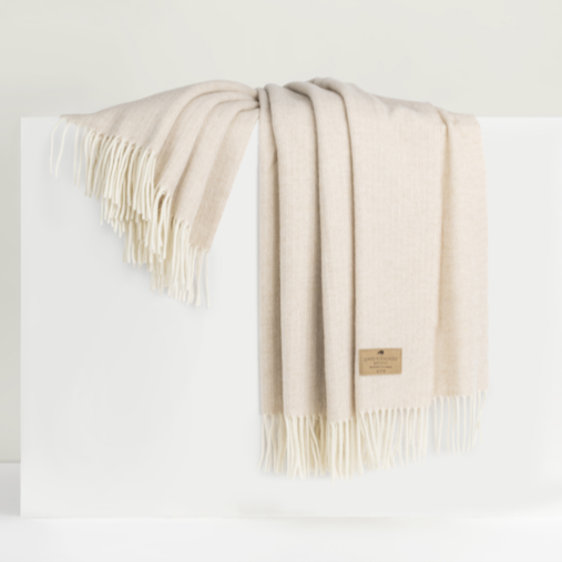 Sand Pinstripe Cashmere Throw
- Sea Green Designs