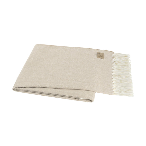 Italian Herringbone Throw Blanket in Dune - Sea Green Designs