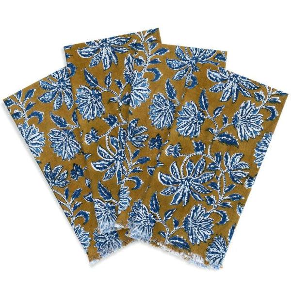 Uluwatu Tobacco Cotton Napkin - Sea Green Designs