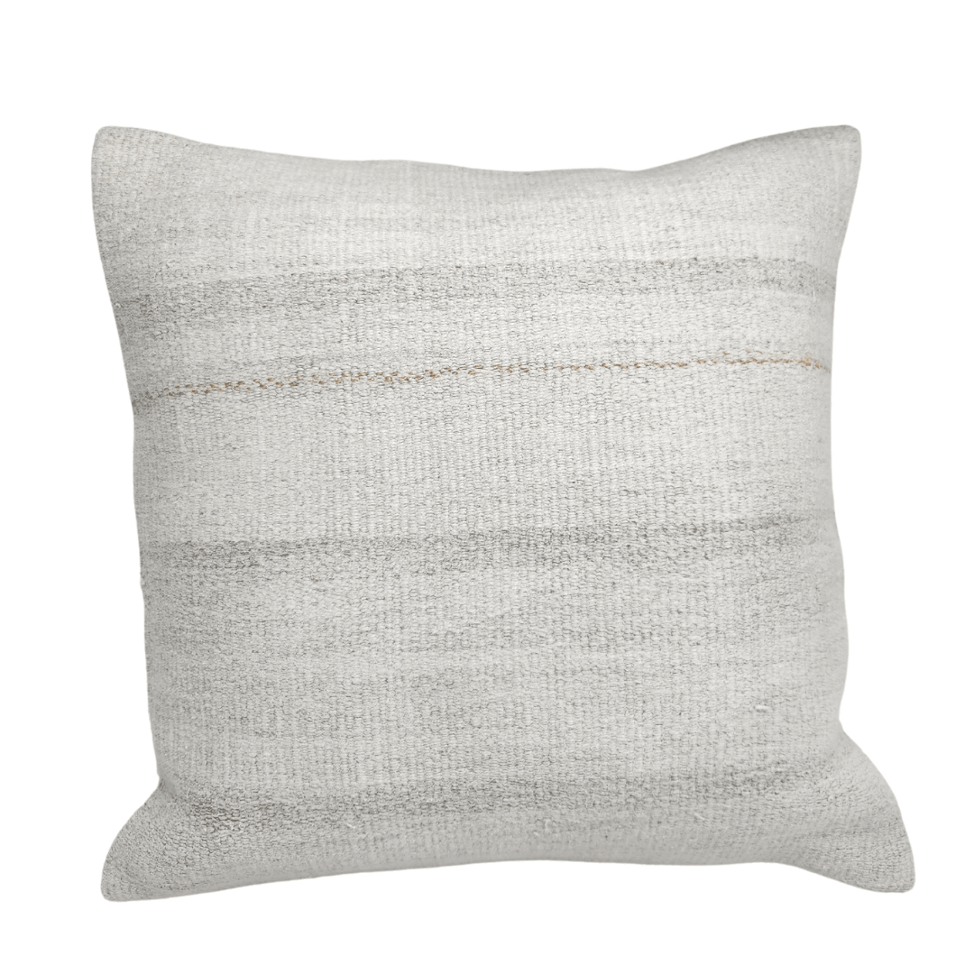 Vintage Recycled Fabric Throw Pillow - Sea Green Designs