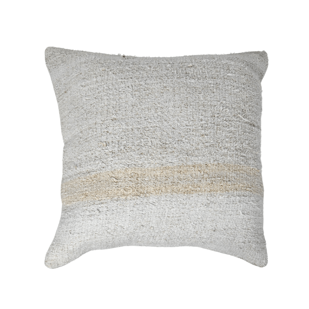 Vintage Recycled Fabric Throw Pillow - Sea Green Designs