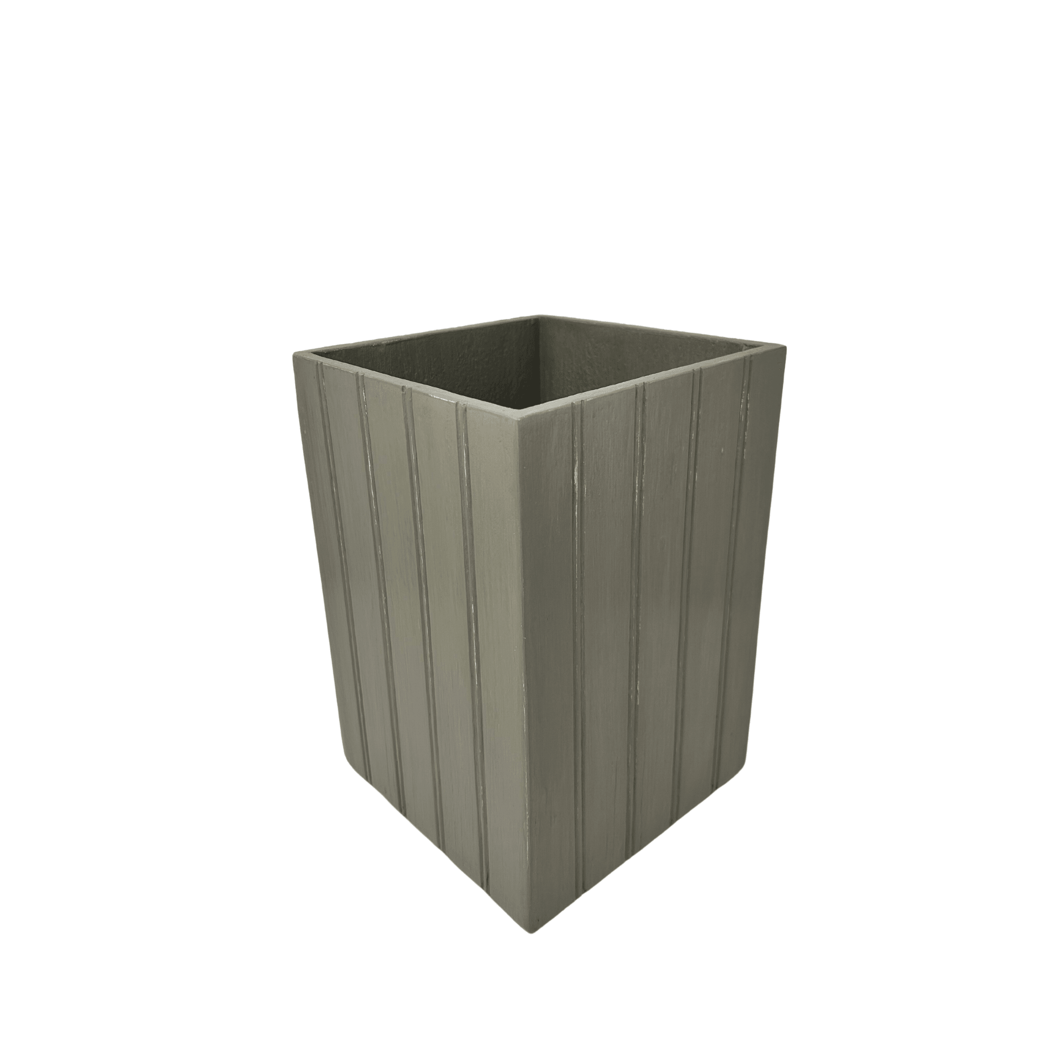 Wainscott Wastebasket in Grey - Sea Green Designs