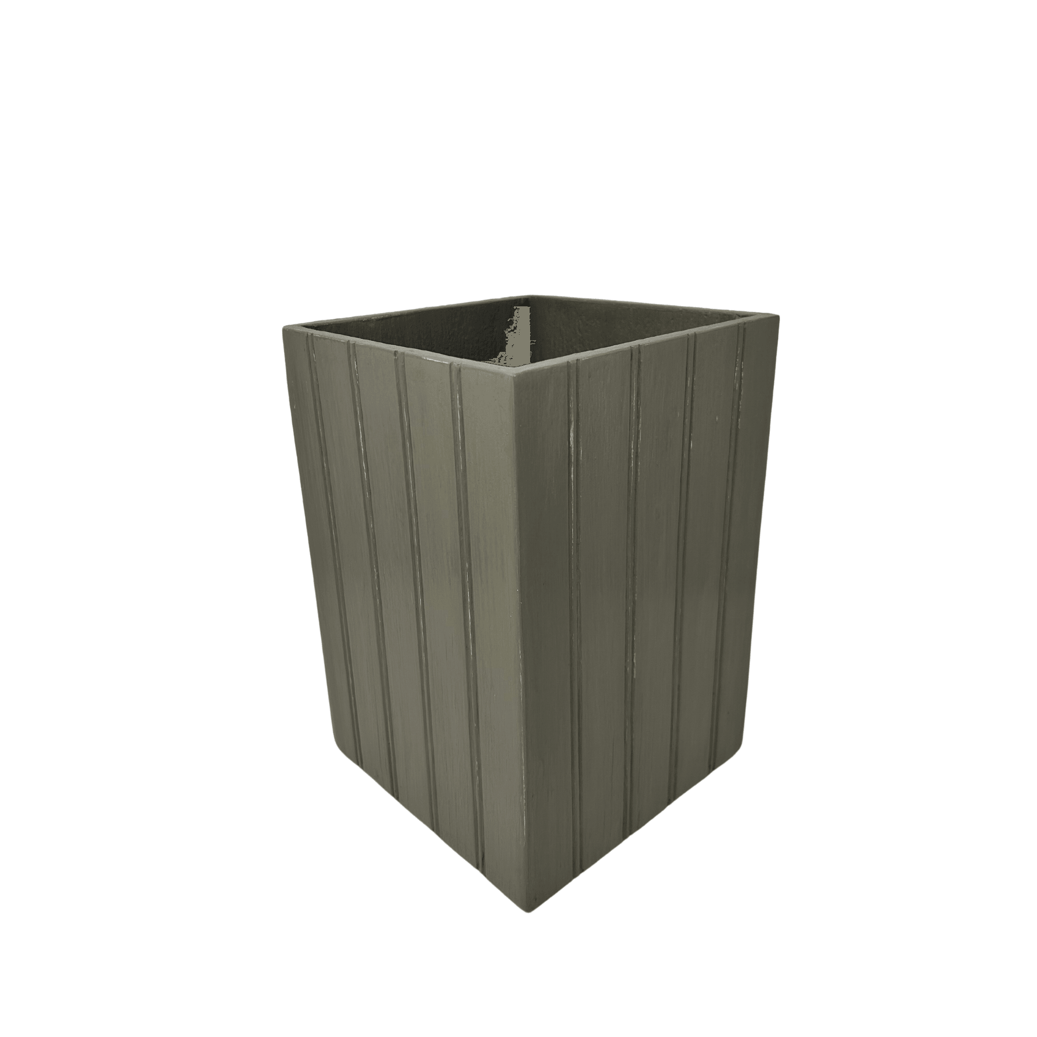Wainscott Wastebasket in Grey - Sea Green Designs