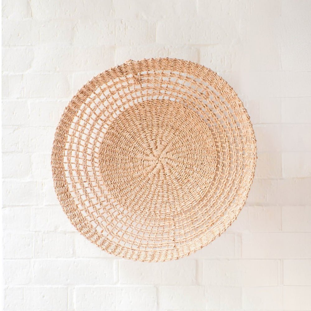 Open Weave Wall Baskets, Medium - Sea Green Designs