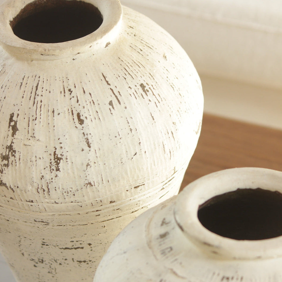 Antique Jar in White Wash