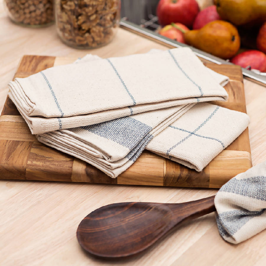 Minimal Kitchen Towel, Pack Of 4 Sea Green Designs