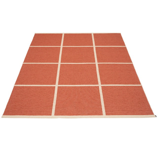 Criss Rug in Brick - Sea Green Designs