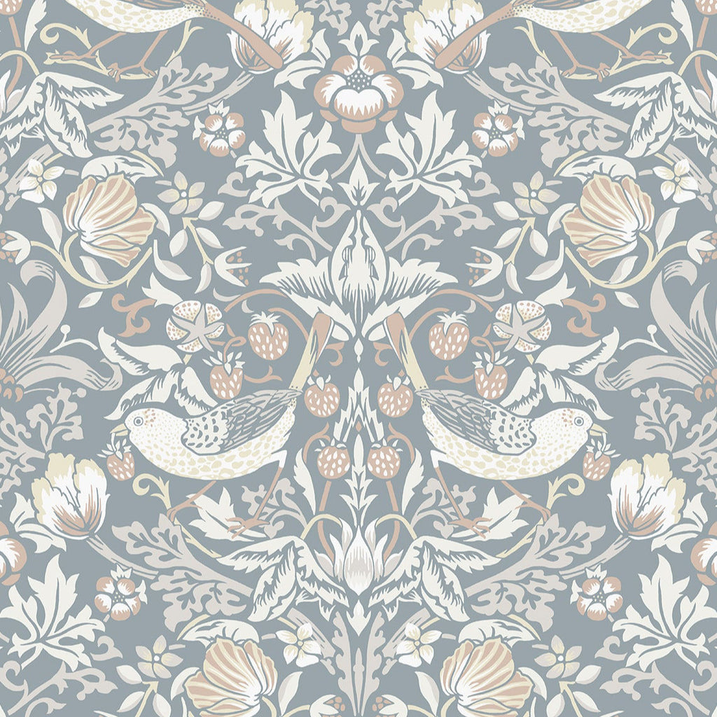 Fragaria Garden Wallpaper - Sea Green Designs