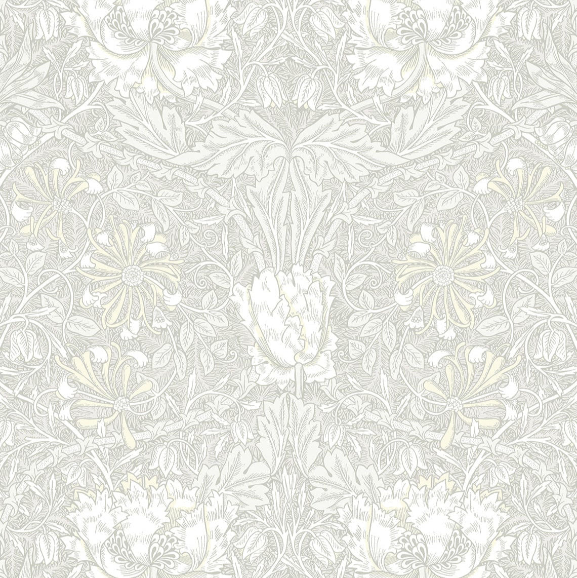 Ogee Flora Wallpaper - Sea Green Designs