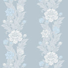 Blooming Stripe Wallpaper - Sea Green Designs