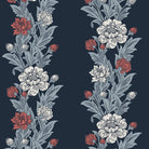 Blooming Stripe Wallpaper - Sea Green Designs