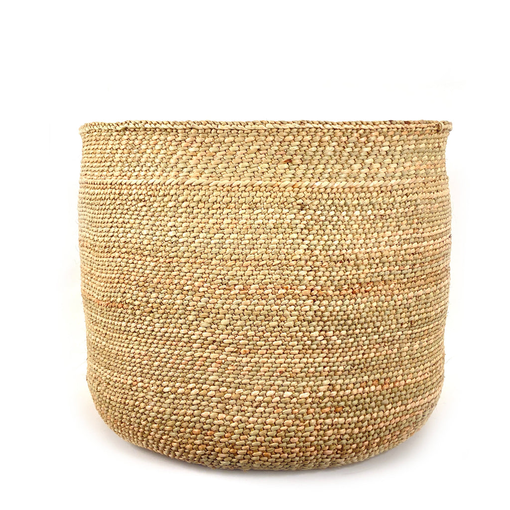 Iringa Basket Natural - Sea Green Designs