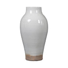 10” White Vase With Big Opening - Sea Green Designs