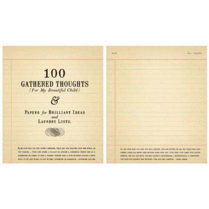 100 Gathered Thoughts | "For My Beautiful Child" Notepad - Sea Green Designs