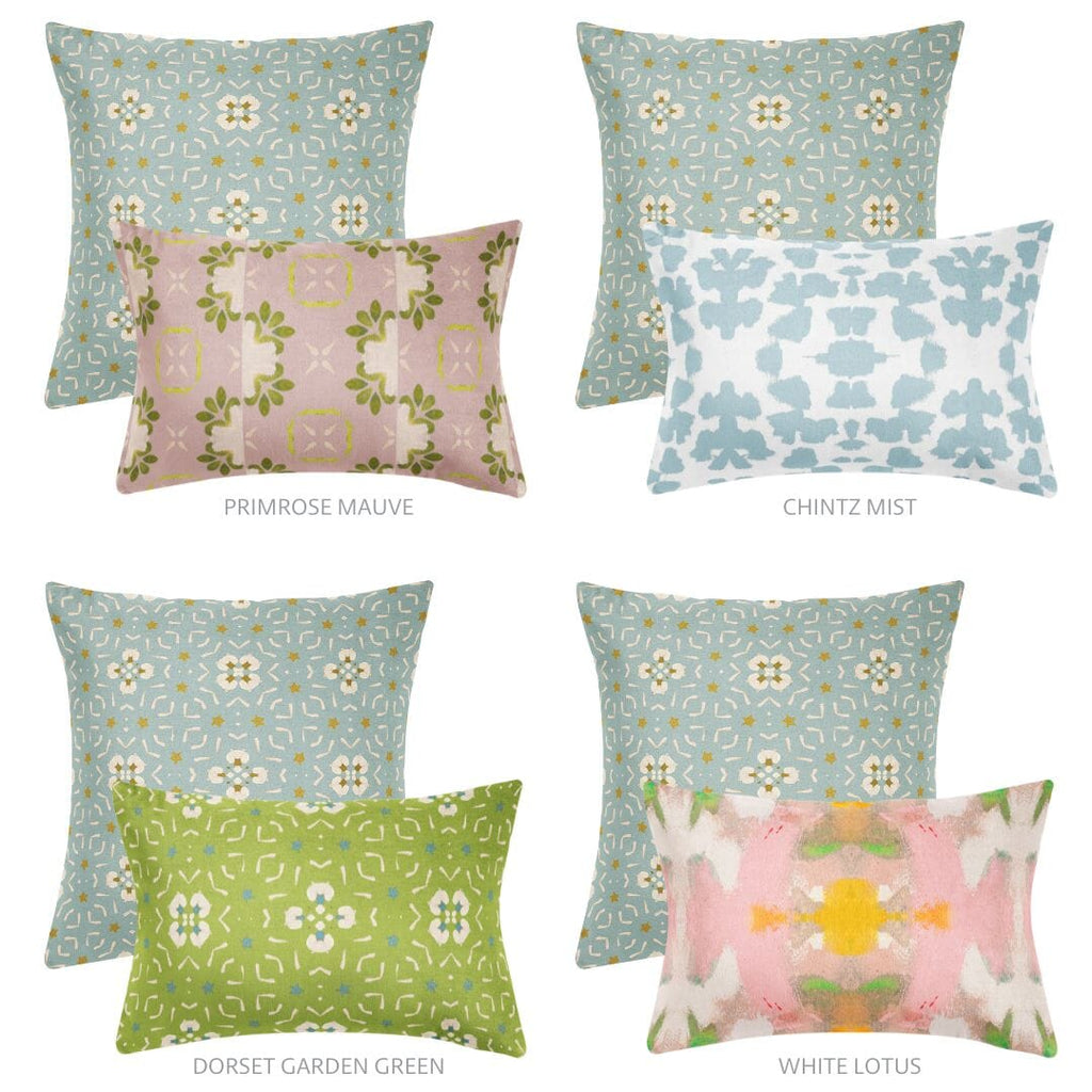 Dorset Garden Gray 22x22 Pillow - Sea Green Designs