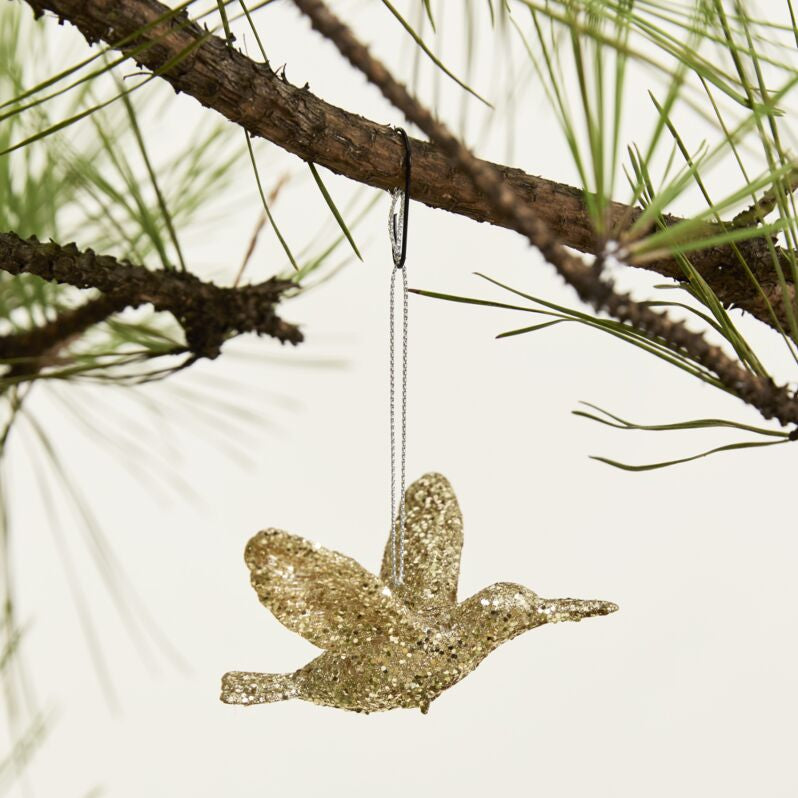 Glittered Bird Ornament