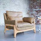 Woodnest - Solid Oak and Leather Cheyenne Armchair – image 17
