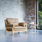 Woodnest - Solid Oak and Leather Cheyenne Armchair – image 8