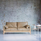 Woodnest - Solid Oak and Leather Cheyenne 2-Seat Sofa