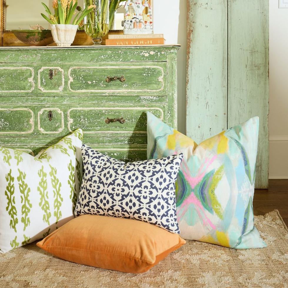Porto Tiles Navy 14x20 Pillow - Sea Green Designs