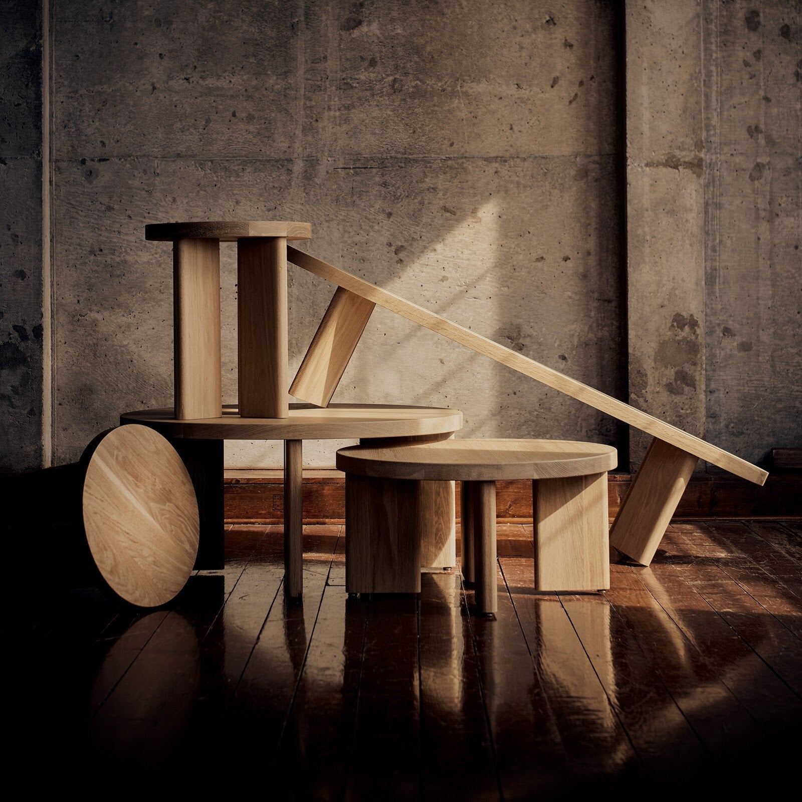 Fraya Round White Oak Side Table - Live from Detroit