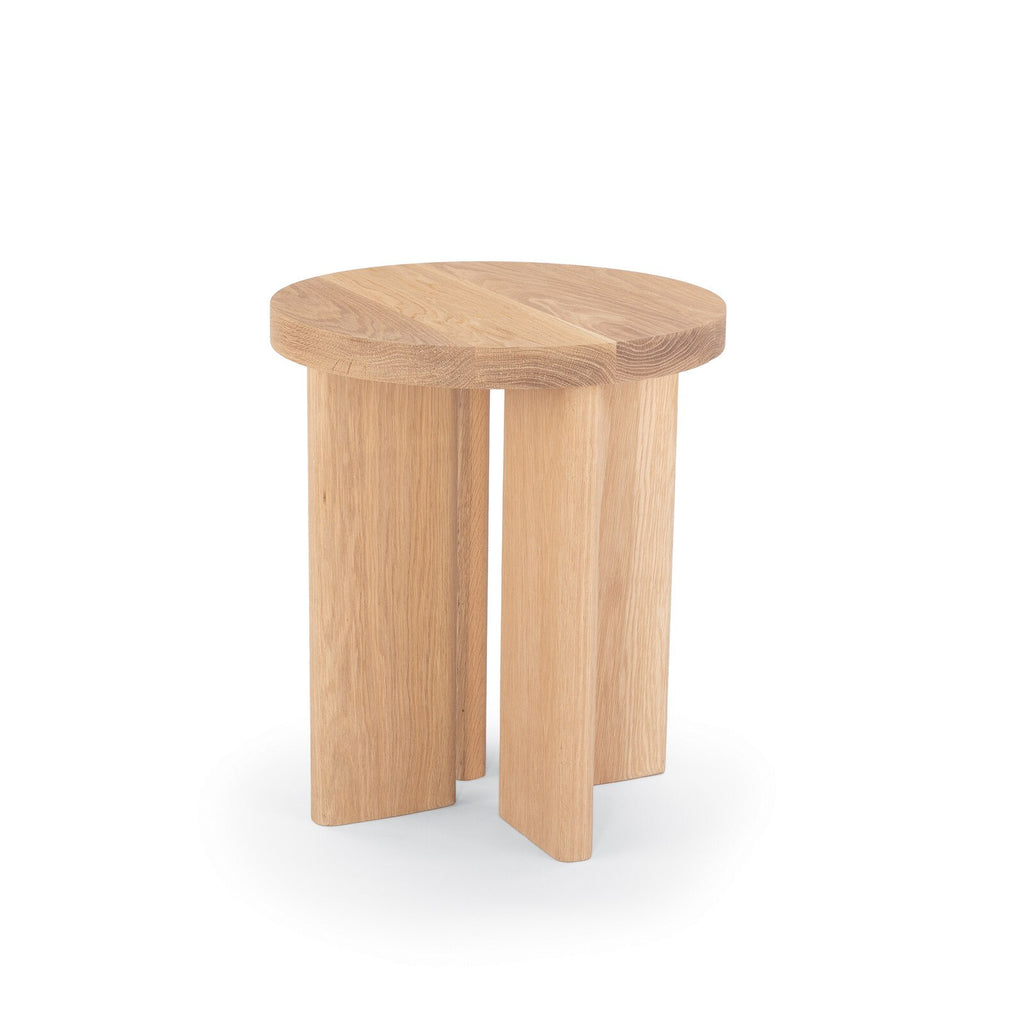 Fraya Round White Oak Side Table - Live from Detroit