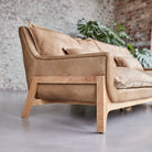 Woodnest - Solid Oak and Leather Cheyenne 3-Seat Sofa – image 9