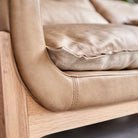Woodnest - Solid Oak and Leather Cheyenne 3-Seat Sofa – image 7