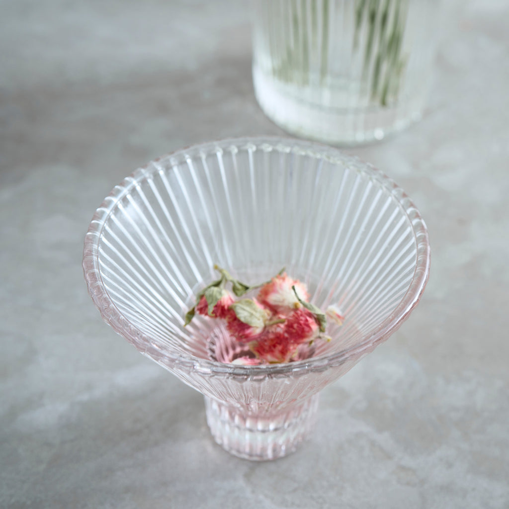 Pressed Clear Martini Glasses, Set of 4 - Sea Green Designs