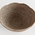 Burman Rattan Scalloped Edge Bowl - Sea Green Design 