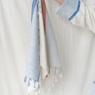 Ivory Blue Tribeca Hand Towel - Sea Green Designs