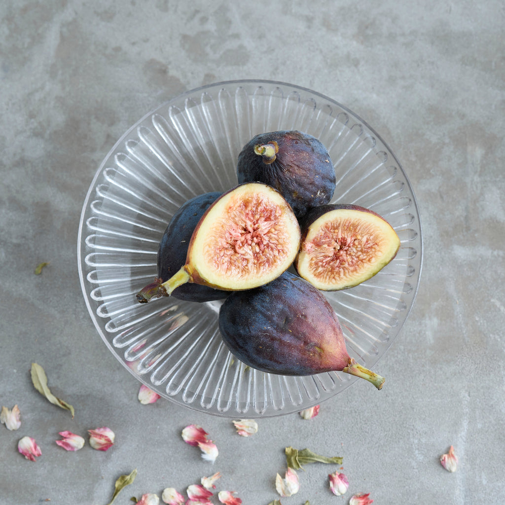 Pressed Clear Glass Small Plates, Set of 6 - Sea Green Designs