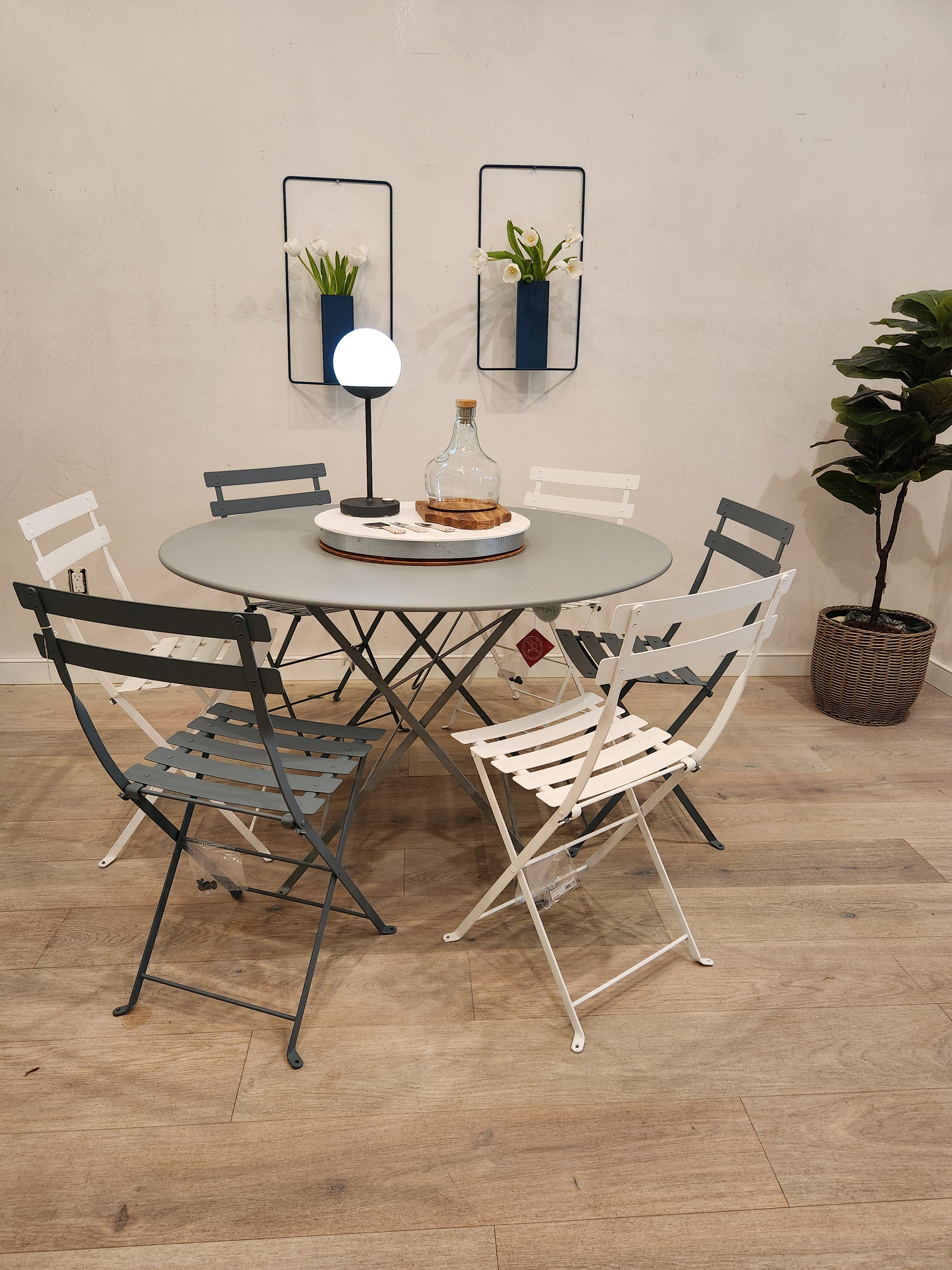 Metal Bistro Chair, Set of 2 - Sea Green Designs