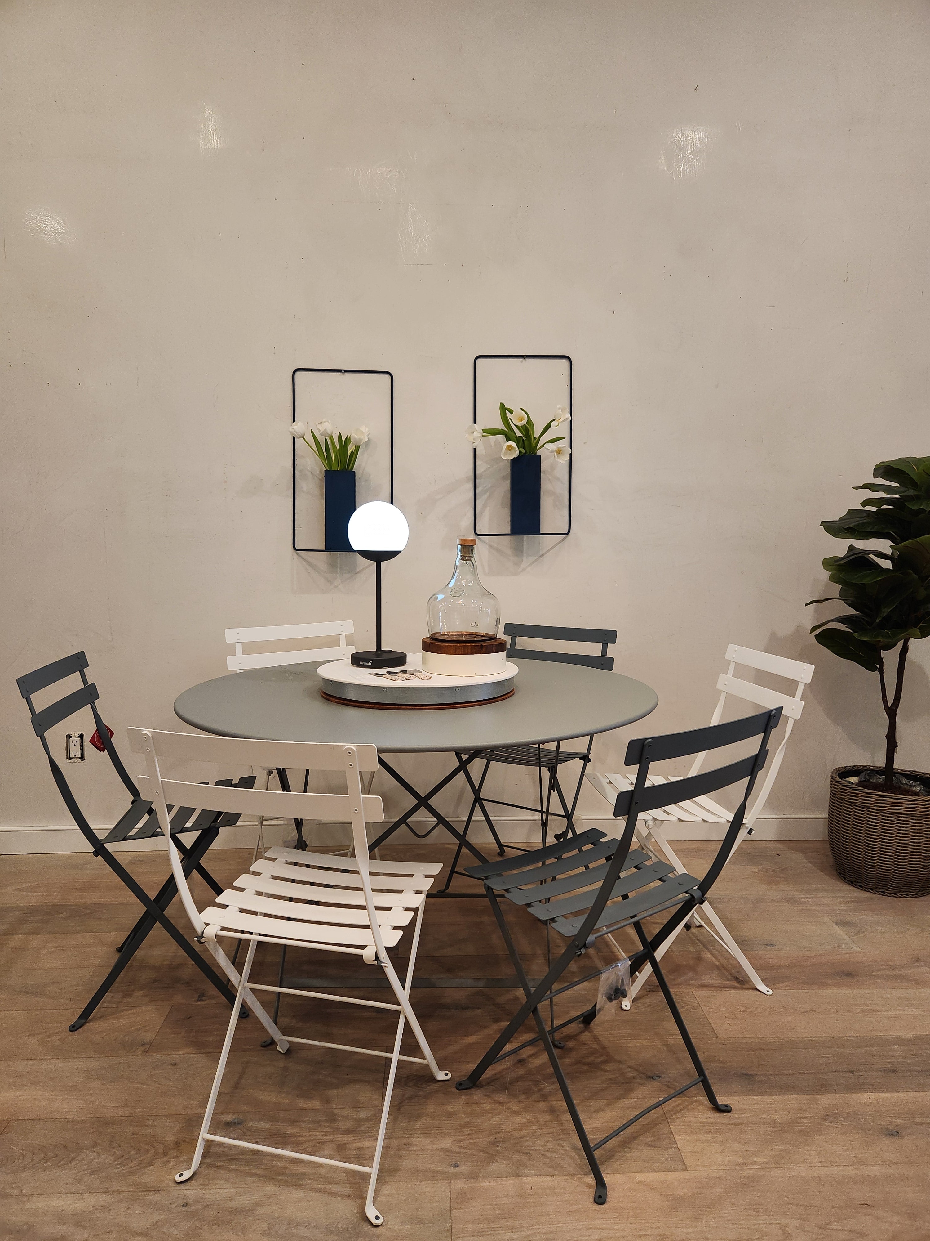 Metal Bistro Chair, Set of 2 - Sea Green Designs