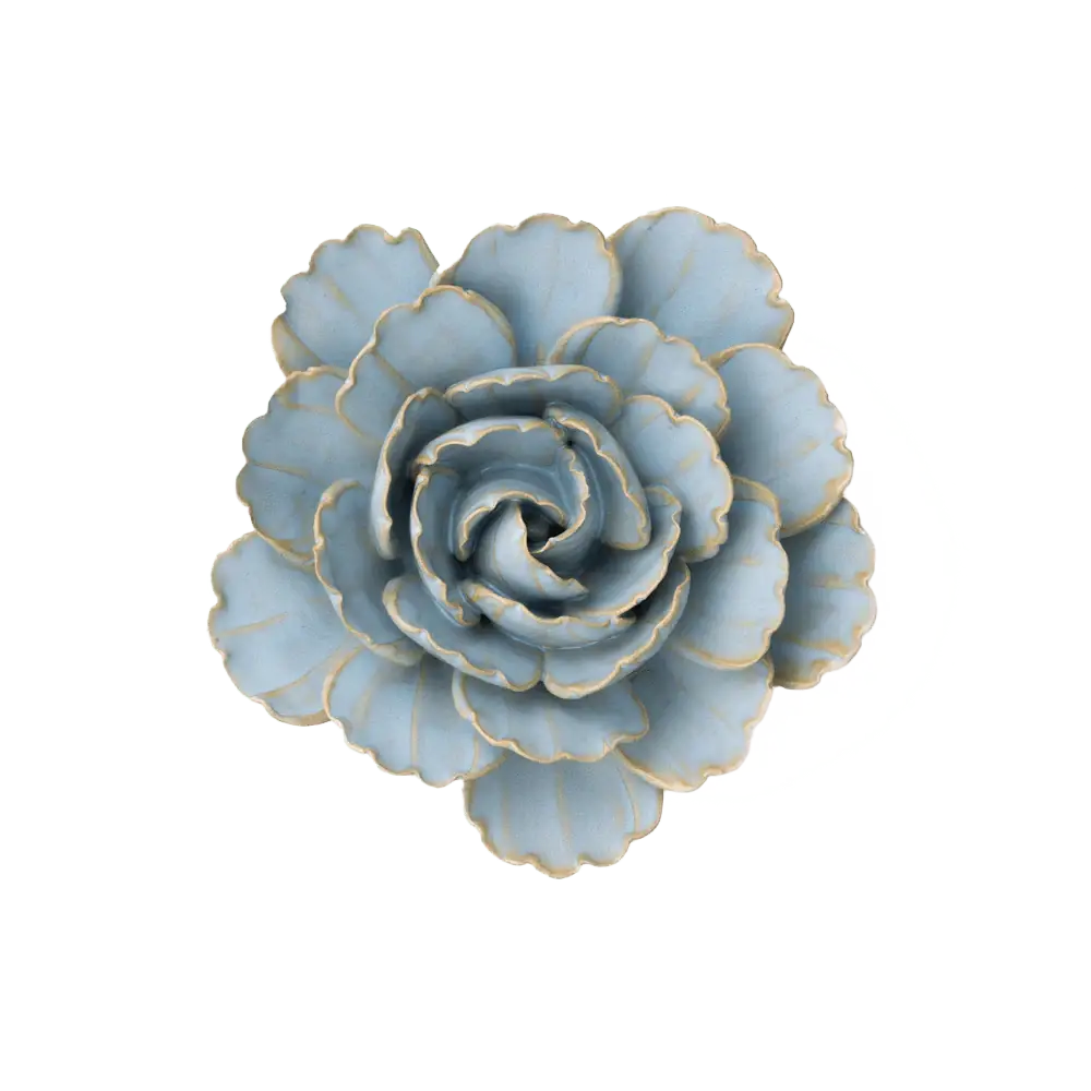Coral Robin's Egg Blue Keiko Peony Flower - Sea Green Designs