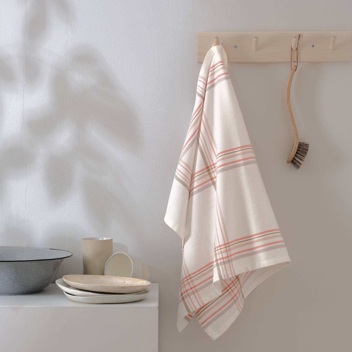 Kitchen Towel in Floral Check - Sea Green Designs