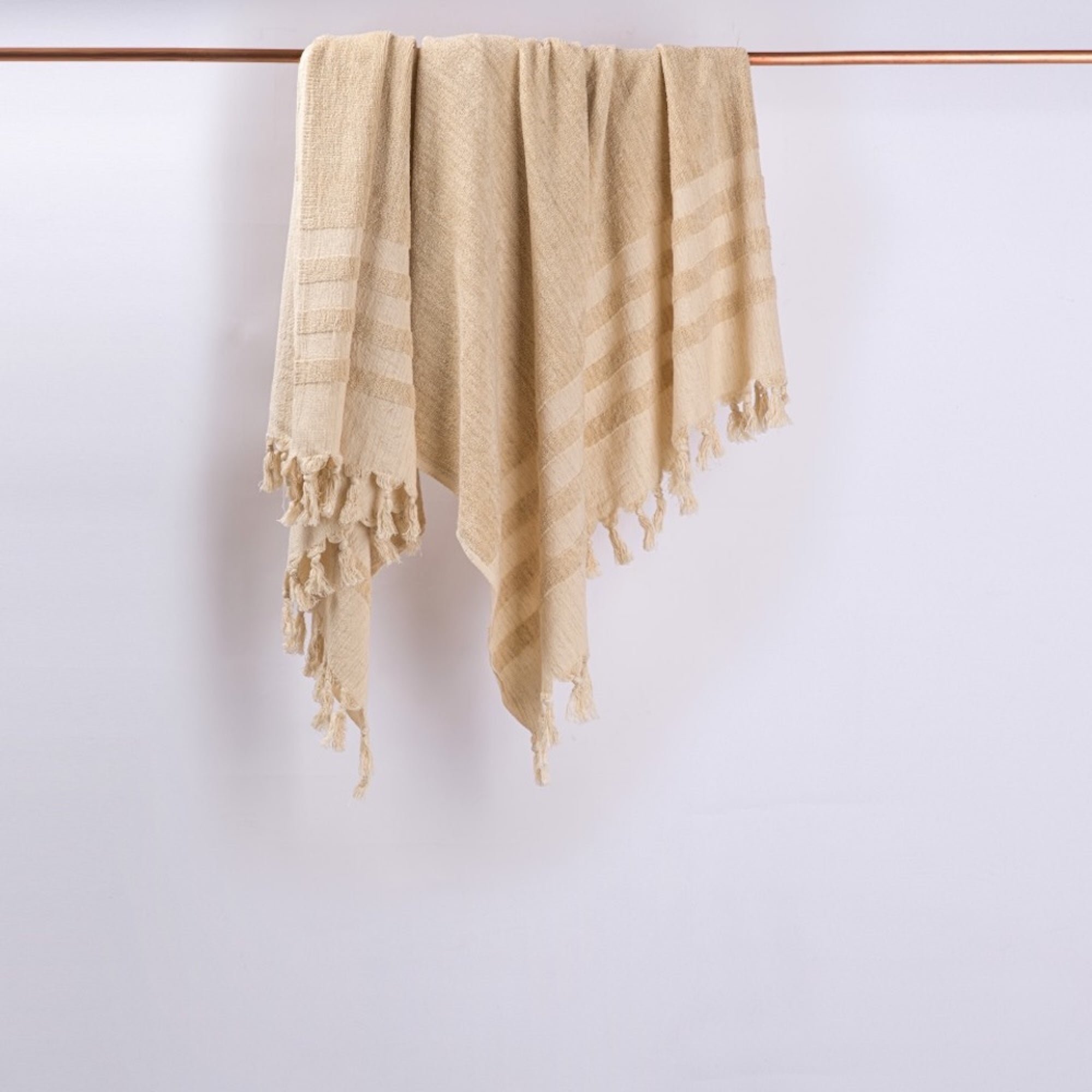 Hand loomed Linen Terry Bath Towel - Sea Green Designs