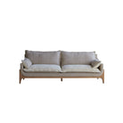 Woodnest - Solid Oak and Linen Fabric 3-Seat Sofa – image 11