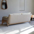 Woodnest - Solid Oak and Linen Fabric 3-Seat Sofa – image 5