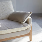 Woodnest - Solid Oak and Linen Fabric 3-Seat Sofa – image 6