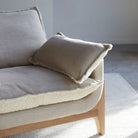 Woodnest - Solid Oak and Linen Fabric 3-Seat Sofa – image 2