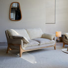 Woodnest - Solid Oak and Linen Fabric 2-Seat Sofa – image 4