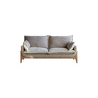 Woodnest - Solid Oak and Linen Fabric 2-Seat Sofa – image 10